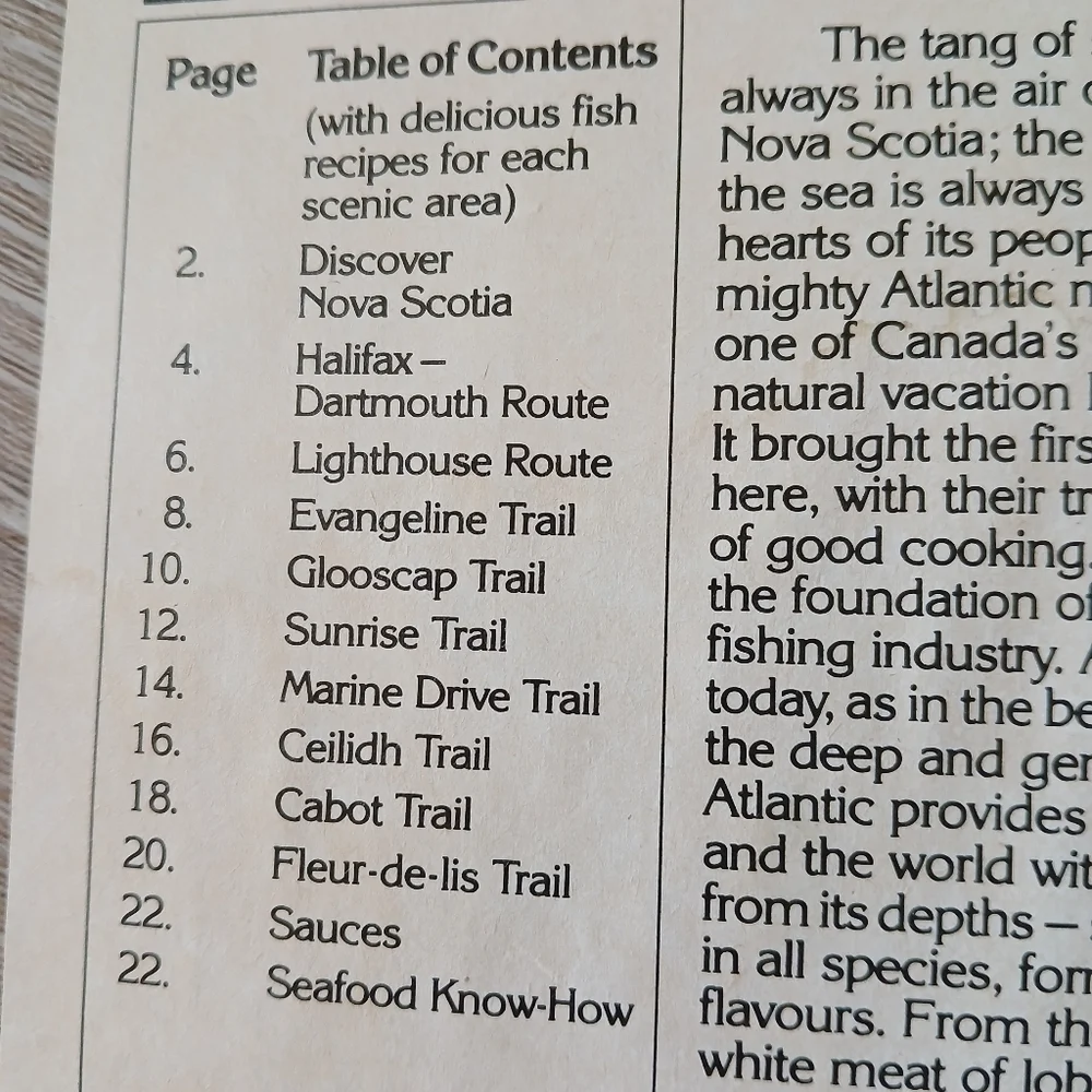 Nova Scotia High Liner Tourist Brochure on Favorite Fish Dishes Colorful 1975